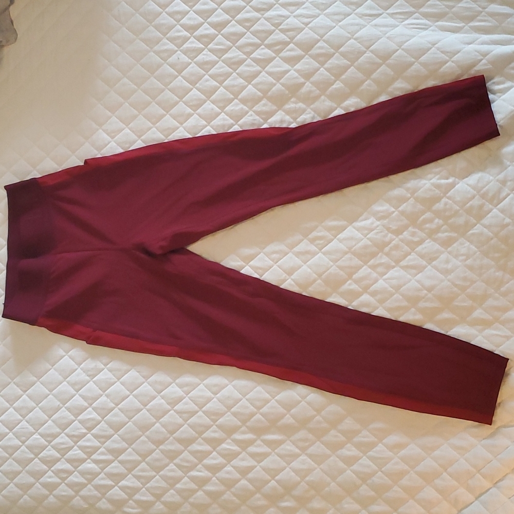 Lululemon burgundy/red, high-rise leggings, size 4